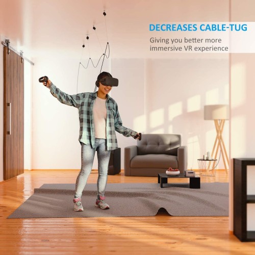 KIWI design VR Cable Management 6 Packs VR Pulley System fits Oculus Quest 2