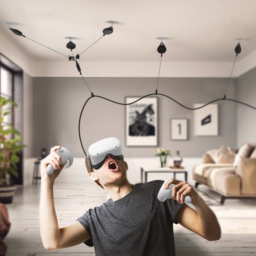 KIWI design VR Cable Management 6 Packs VR Pulley System fits Oculus Quest 2