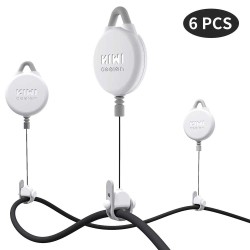 Kiwi Design Silent VR Cable Management Pulley System Foor Oculus Quest 2 - 6 Pack