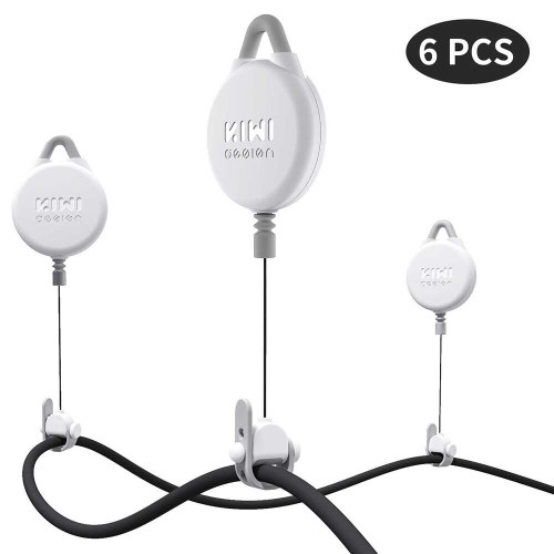 Kiwi Design Silent VR Cable Management Pulley System Foor Oculus Quest 2 - 6 Pack