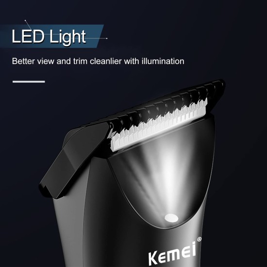 KEMEI Professional Body Hair Shaving Trimmer with LED Light KM-1838