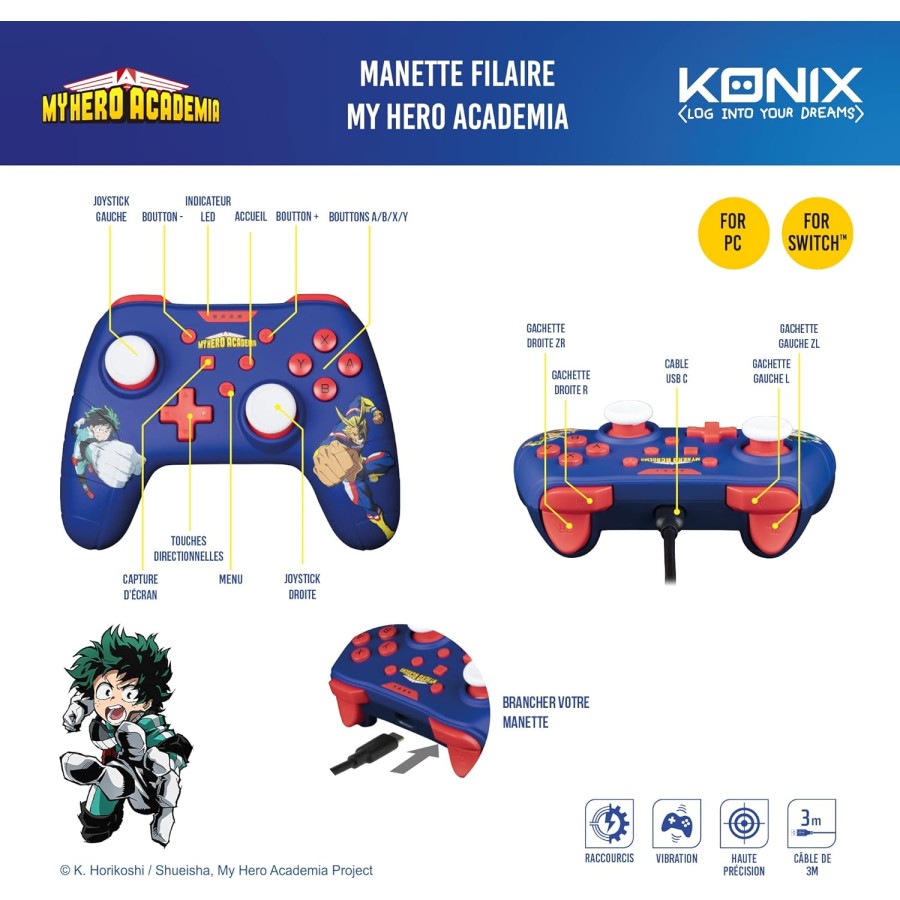 KX MHA SWITCH GAMEPAD BLUE