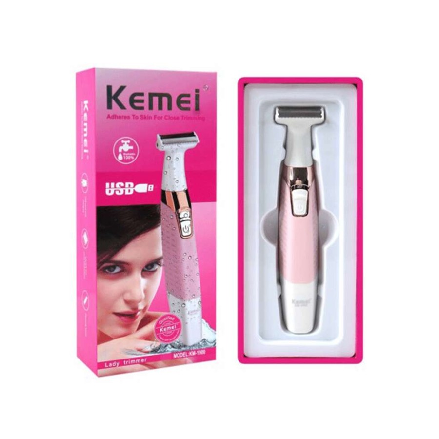 KEMEI LADY TRIMMER SHAVING- PINK