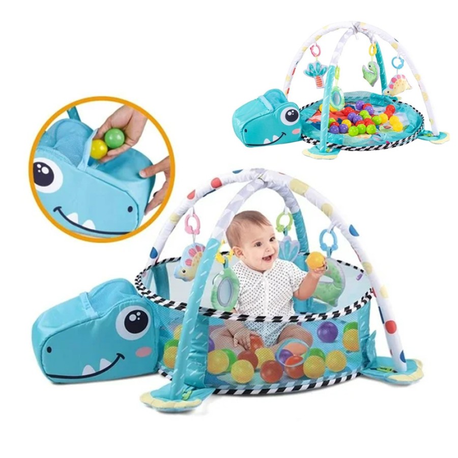 4-in-1 Multicolor Dinosaur Ball Pit and Mat 13087