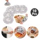 Reusable Aluminum Insulation Foil Heat Food Cover - 10Pcs