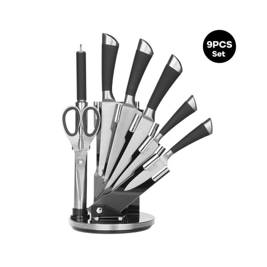 9Pcs Stainless Steel Kitchen Knife Set