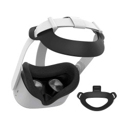 KIWI design Headset Strap Pad Replacement for Elite Strap Compatible with Quest 2 - Black KIWI design Headset Strap Pad Replacement for Elite Strap Compatible with Quest 2 - Black