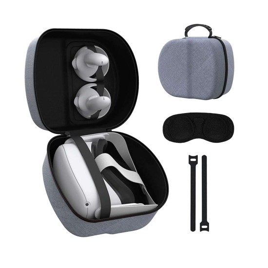 KIWI design Hard Travel Case for Oculus Quest 2, Waterproof Shockproof Protecting Carrying Case