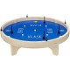 Klask 4 Round Magnetic Half Table Football, Half Air Hockey Board Game