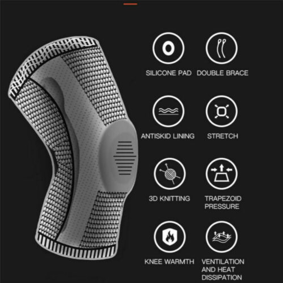 Knee Brace Knee Compression Sleeve Professional Sports Silicone Knee Support