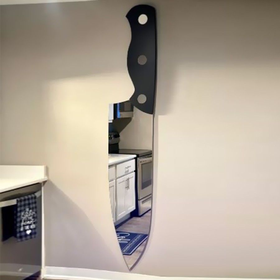 Decorative Knife-Shaped Wall & Floor Mirror ( 215x35cm )