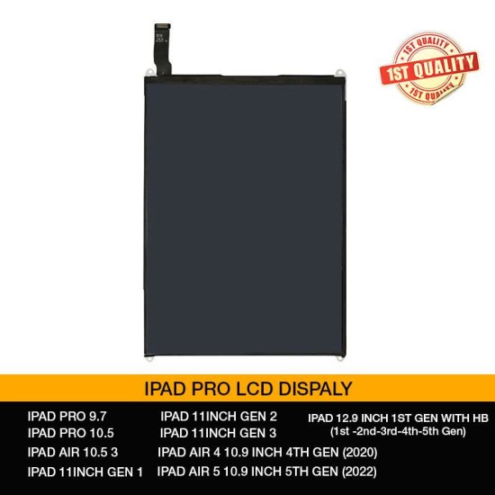Ipad Pro LCD Display - 1st Quality