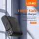 LDNIO A6140C LED Display GaN Desktop Charger Tech 6 Ports