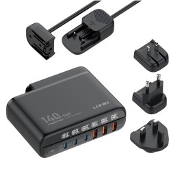LDNIO A6140C LED Display GaN Desktop Charger Tech 6 Ports LDNIO A6140C LED Display GaN Desktop Charger Tech 6 Ports