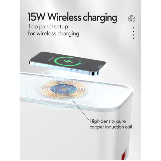 LDNIO SCW5354 Organizing Box Power Strip 15W Wireless Charger with 20W PD+QC output
