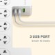 LDNIO Management Power Strip Box SC5309 - With 5 Outlets and 3 USB Port