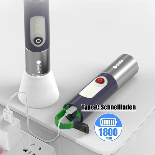 LED Torch Rechargeable Mini Torches 4 Modes