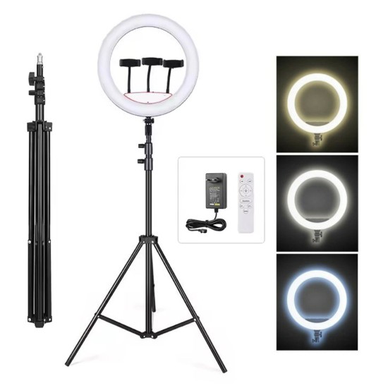 Professional Ring Fill Light 3 Bracket with Remote (LJJ-45)