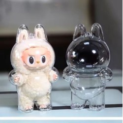 Labubu Stand Figure Toy Protective Acrylic Case shell Transparent