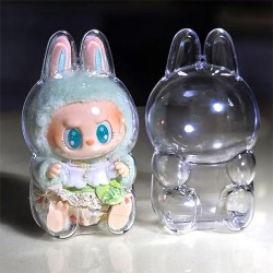 Labubu Sitting Figure Toy Protective Acrylic Case shell Transparent Labubu Sitting Figure Toy Protective Acrylic Case shell Transparent