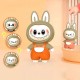 Labubu Face Changing Keychain Toy - Brown/Orange Labubu Face Changing Keychain Toy - Brown/Orange