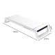 5 in 1 RGB Adjustable Gaming Desk Shelf with Drawer – For PC & Laptop - White 5 in 1 RGB Adjustable Gaming Desk Shelf with Drawer – For PC & Laptop - White