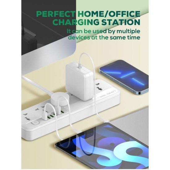 Ldnio Sc5614 Power Strip Surge Protector With 5 Ac Outlets And 6 Usb Charging Ports Power Socket