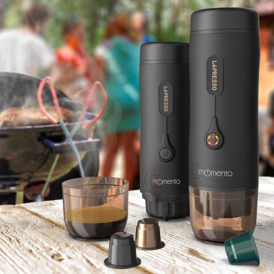 LePresso Momento 2.0 Portable Espresso Ground & Nespresso Compatiblea