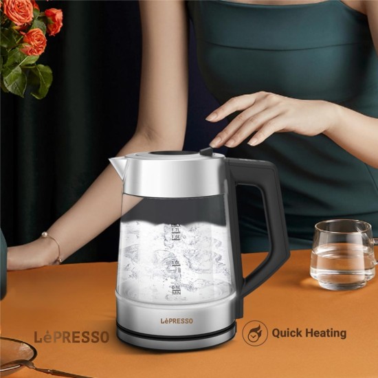 LePresso Multi-Temperature Illuminated Glass Kettle