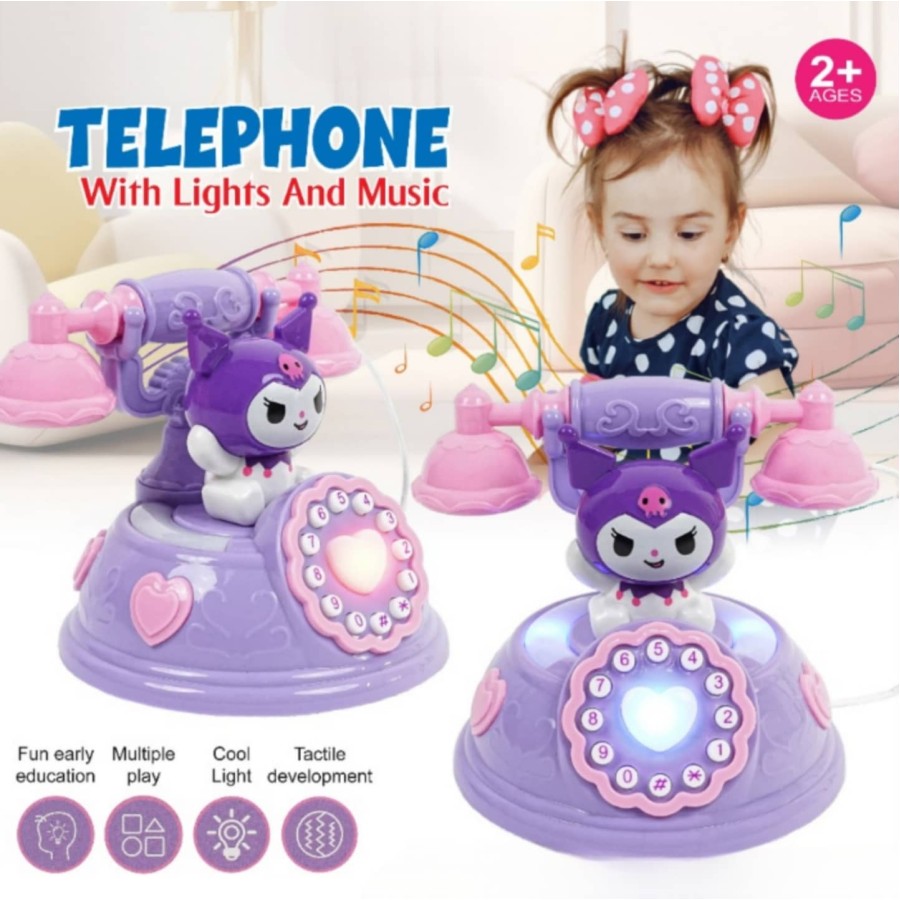 Led Rotary Landline Phone Toy