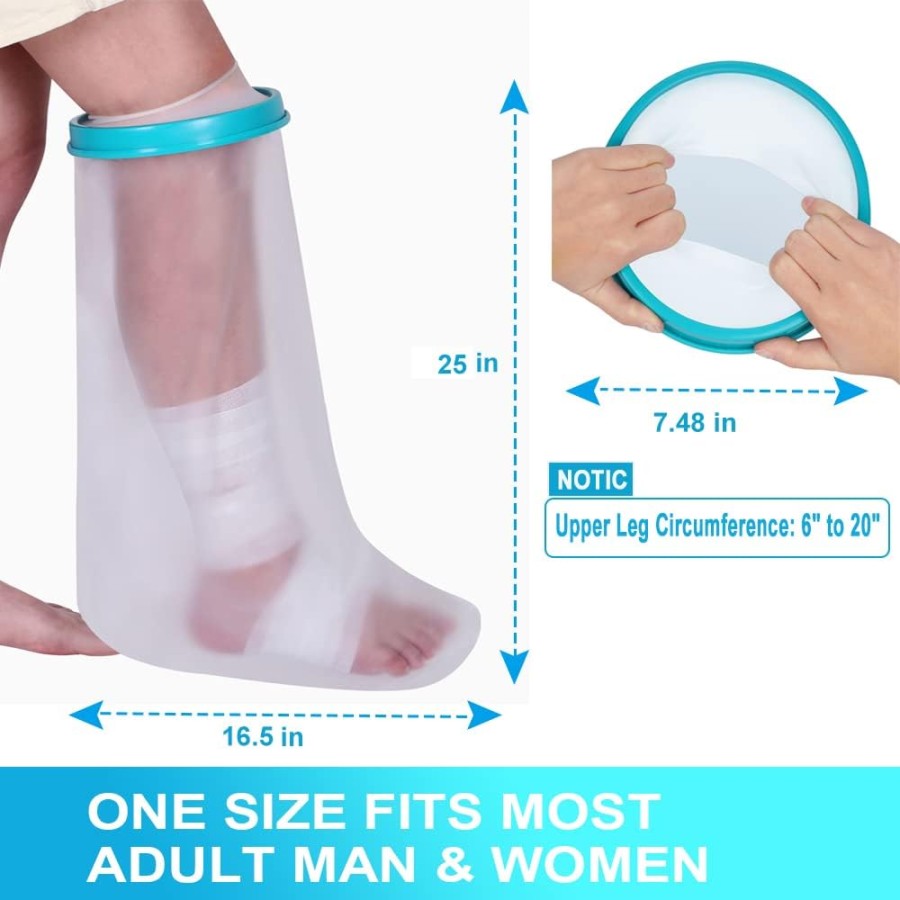 Waterproof Leg Cast Cover for Shower and Bath Reusable