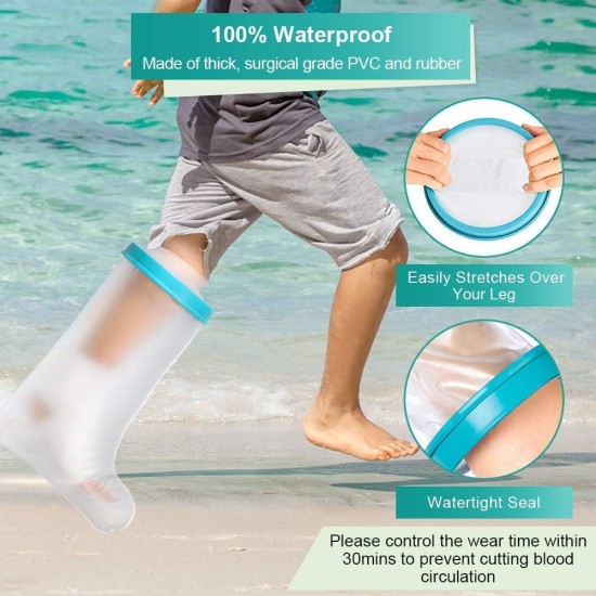 Waterproof Leg Cast Cover for Shower and Bath Reusable