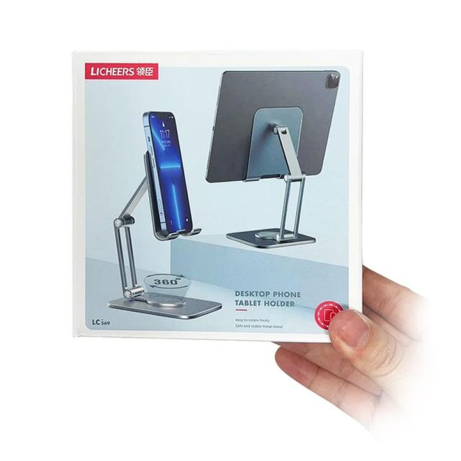 Licheers 360° Rotation Multi-Angle Adjustment Double Folding Stand