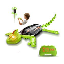 RC Chameleon Lizard Toy – LED Eyes, Wall Climbing Robot