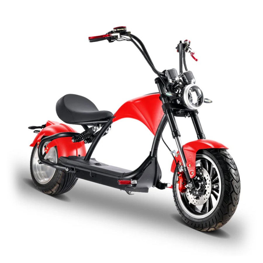  Electric Scooter Long Range Big Wheel Motorcycle 3000W - Red