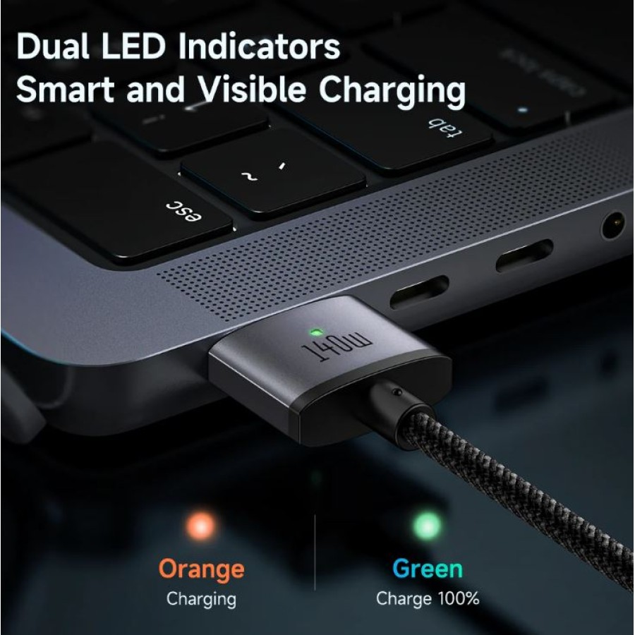 Mcdodo 140W USB-C to Magsafe 3 Magnetic Cable with LED 2m