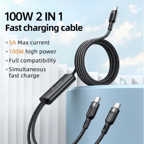 Mcdodo 2in1 PD Fast Charging Cable (C to C + C)