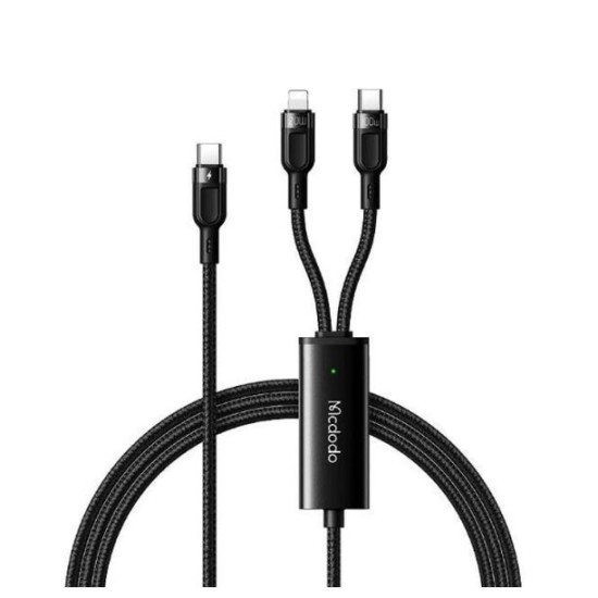 Mcdodo 2in1 100W PD Fast Charging Cable (C to C+L)