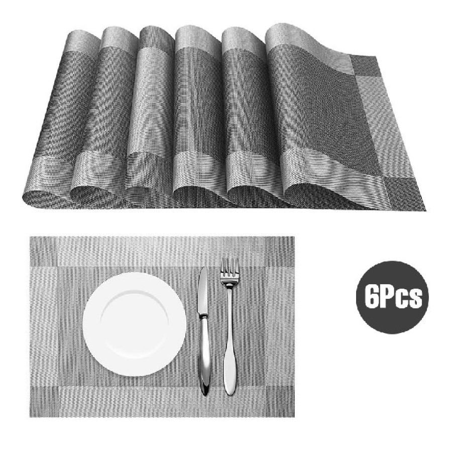 6pcs Placemats PVC Place Table Dining Mats