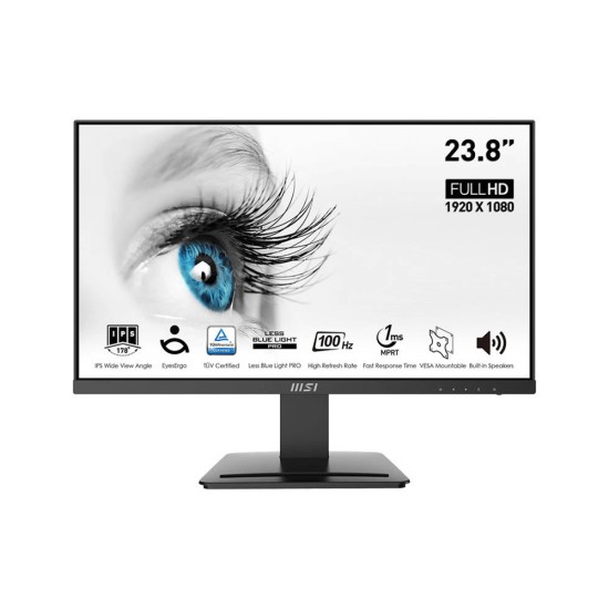 MSI Pro MP243X series Gaming Monitor | 24inch Flat | IPS | 100 Hz | FHD | 1ms
