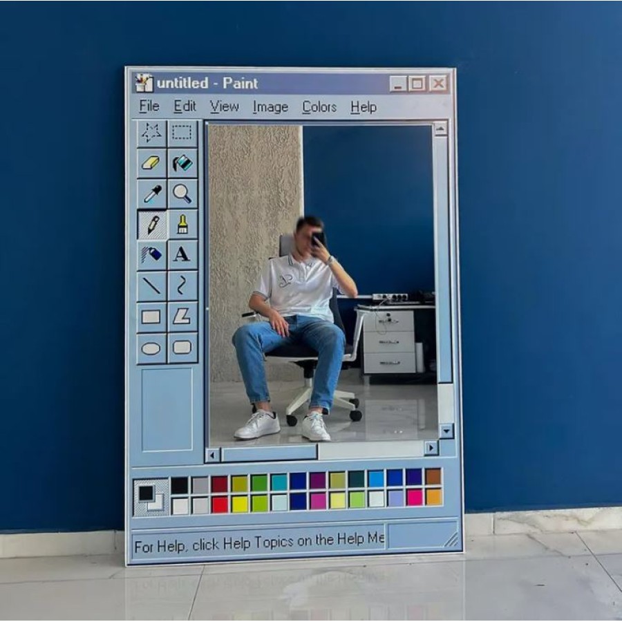 Retro MS Paint Inspired Mirror 50x70cm