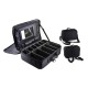 MULTI-PURPOSE MAKEUP CASE WITH MIRROR & COSMETIC TRAVEL BAG ORGANIZER (LARGE)