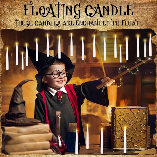 Harry Potter Magic Wand Flicker Candle Light ( 8 Candles , 1 Wand)