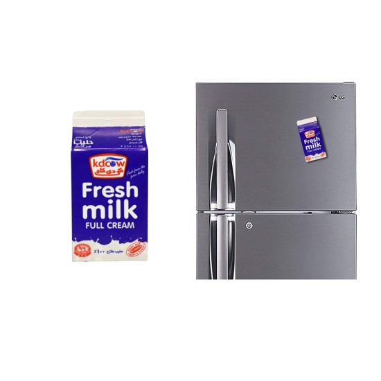 Refrigerator Fridge Acrylic Magnet Sticker - KD CoW Fresh Milk