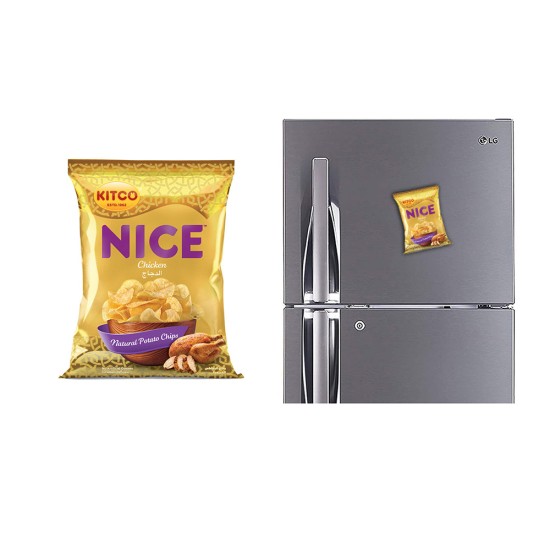 Refrigerator Fridge Acrylic Magnet Sticker - Kitco Nice Chips Golden