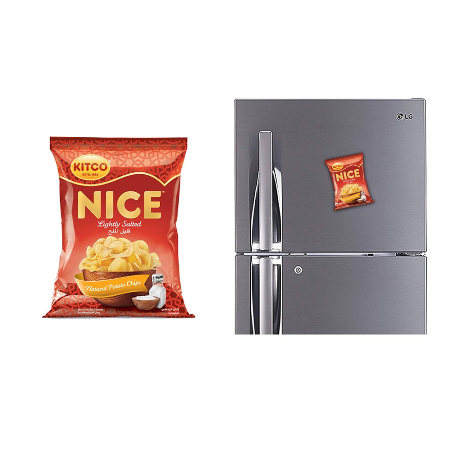 Refrigerator Fridge Acrylic Magnet Sticker - Kitco Nice Chips Orange