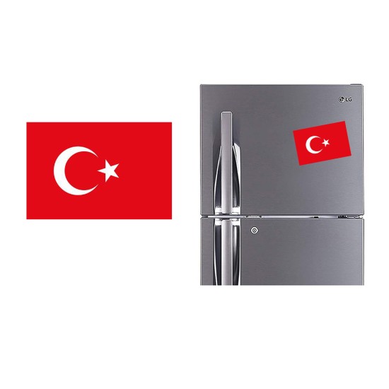 Refrigerator Fridge Acrylic Magnetic - Turkish Flag