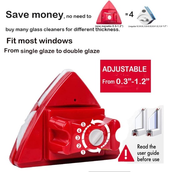 Double Faced Magnetic window cleaner