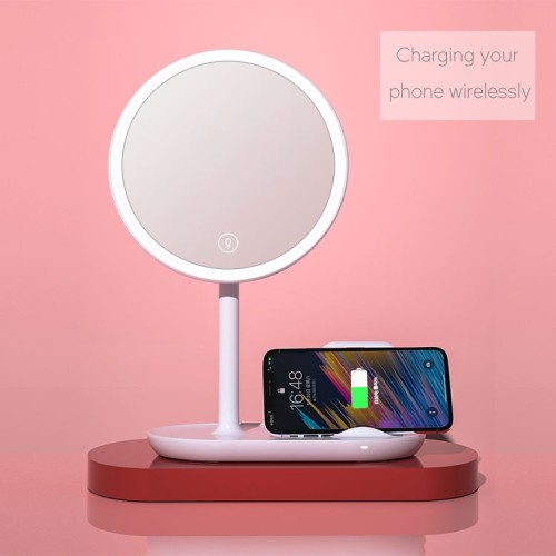 Desktop wireless charging cosmetic Mirror