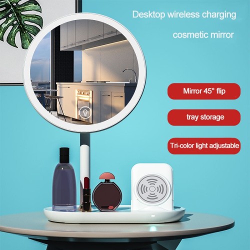 Desktop wireless charging cosmetic Mirror